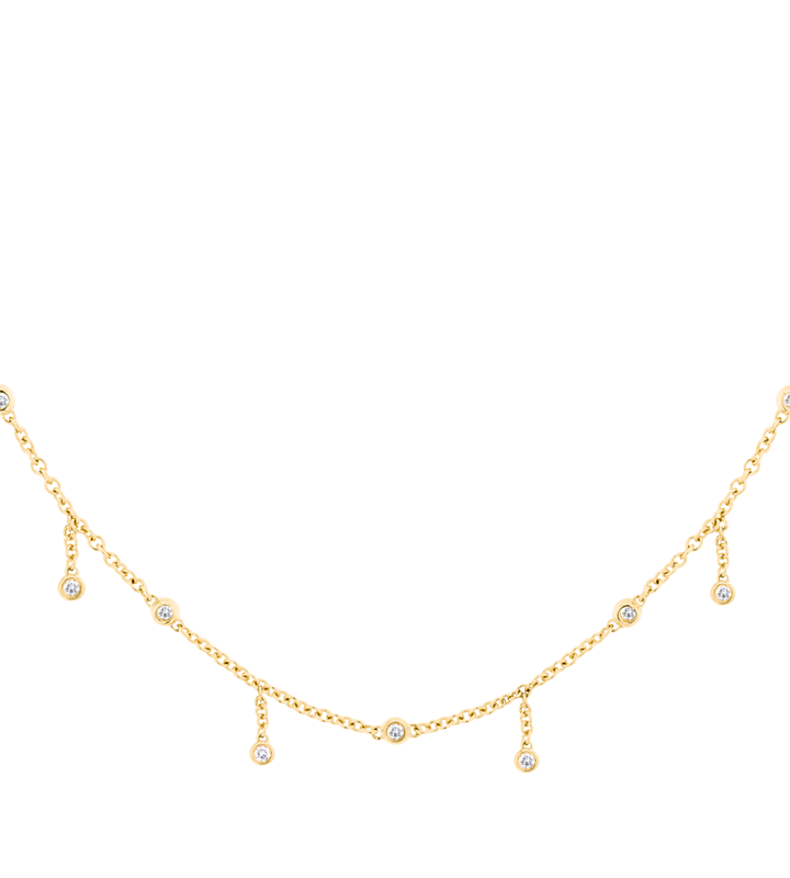 Movado Dot Drop Necklace - Gold-1
