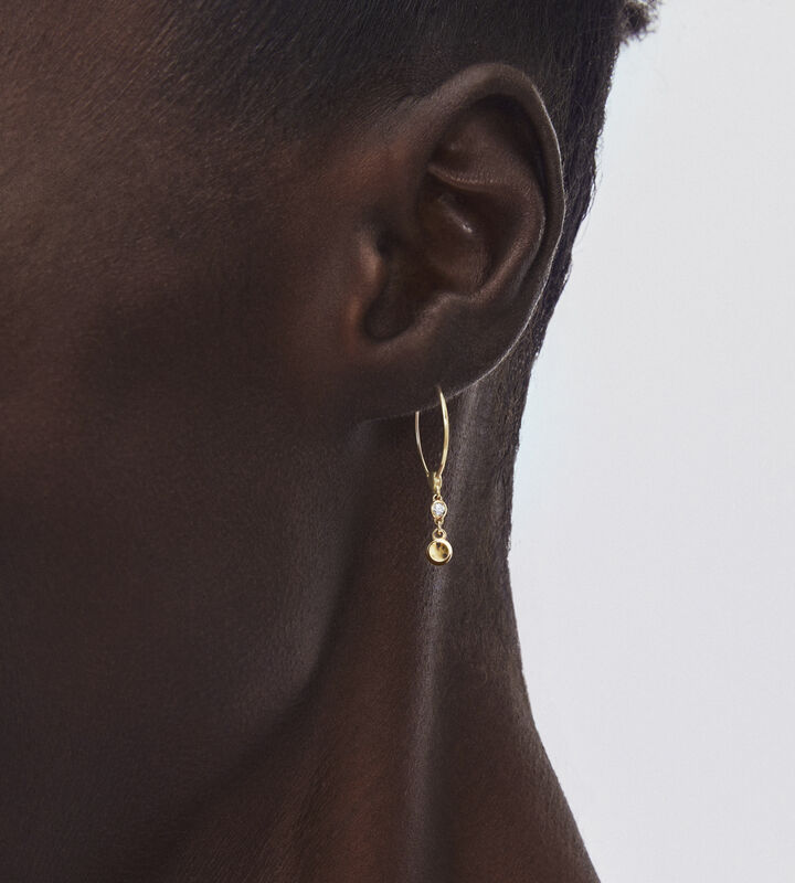 Movado Dot Hoop Earrings - Yellow Gold-1