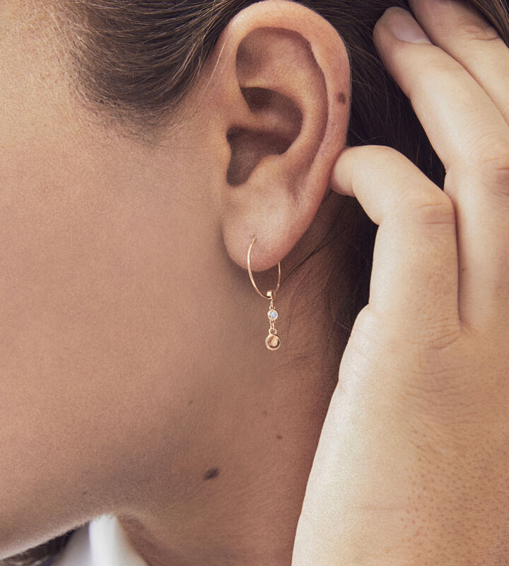 Movado Dot Hoop Earrings - Rose Gold-1