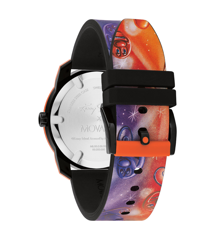 Kenny Scharf X Movado - Blue And Orange With Index-2