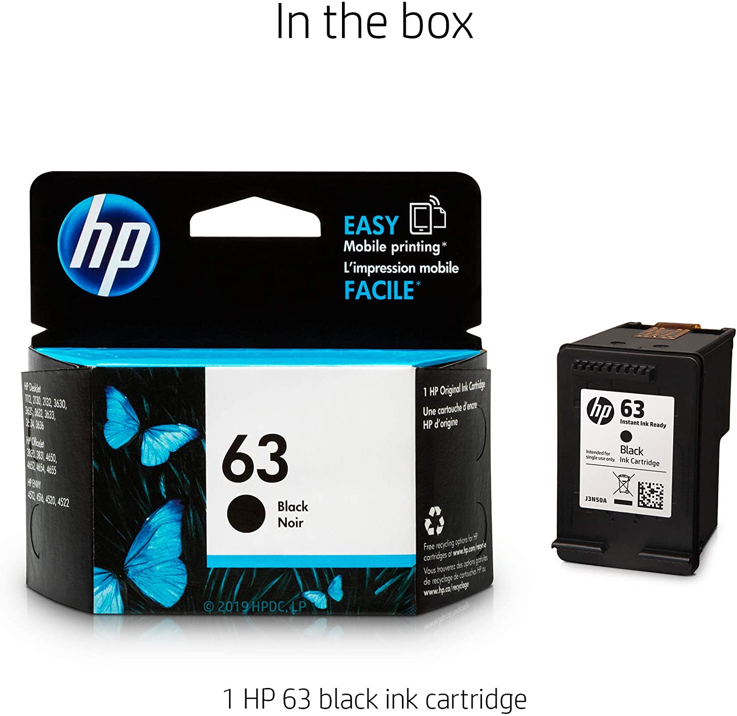 HP 63 Ink Kartuş Black - F6U62AN