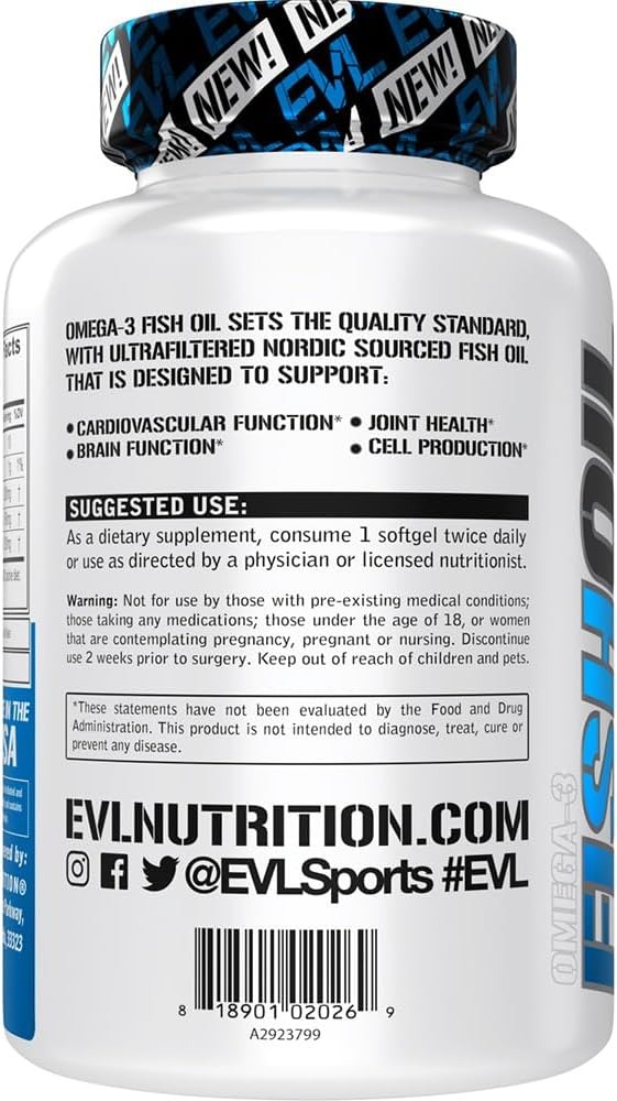 Evlution Nutrition Omega 3 Fish Oil 1250mg