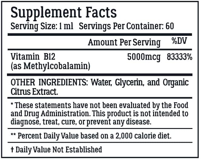 Vegan Vitamin B12 Sublingual Liquid Drops by LiveWell