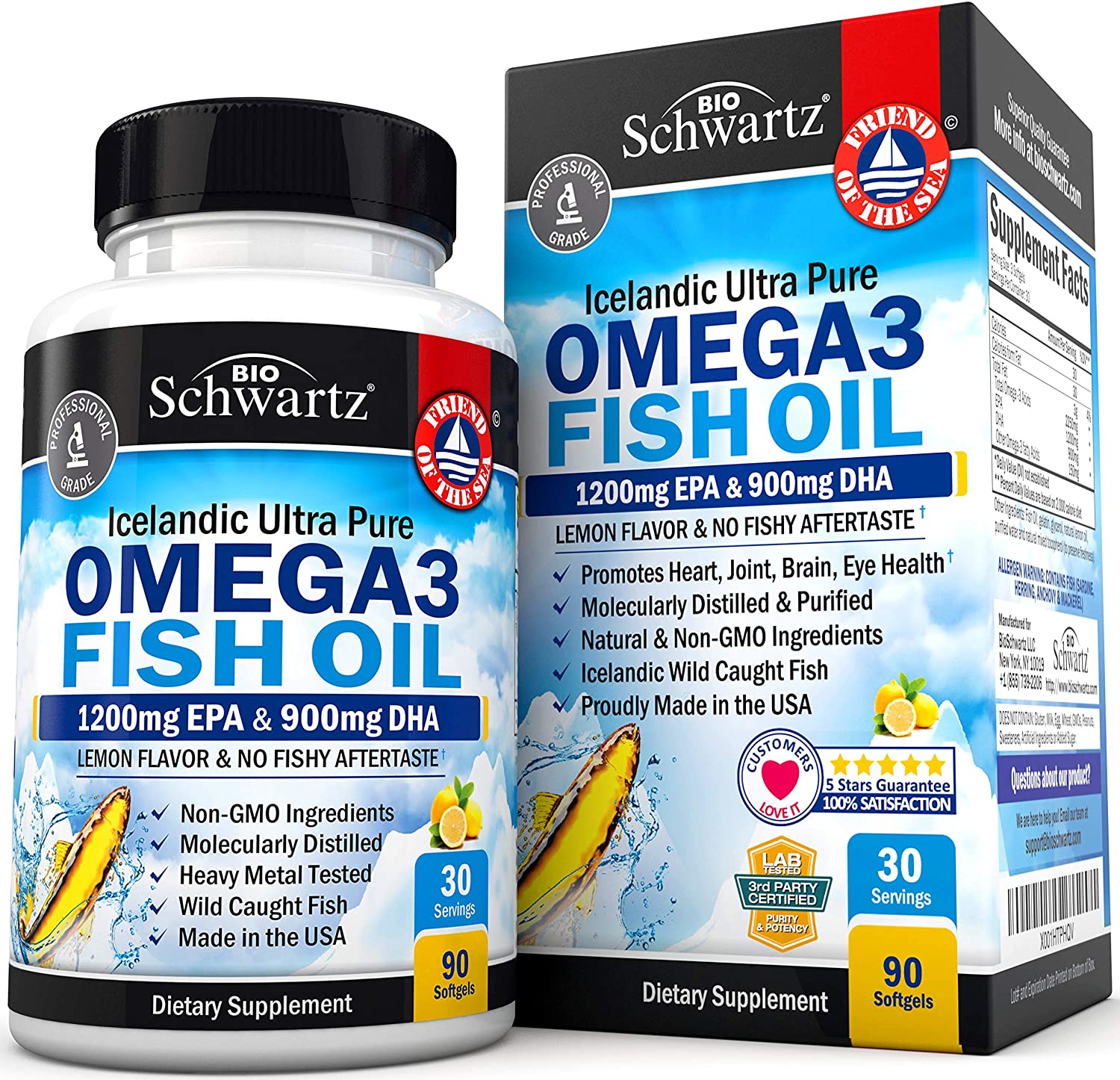 Omega 3 Fish Oil Supplement - 90 Tablet