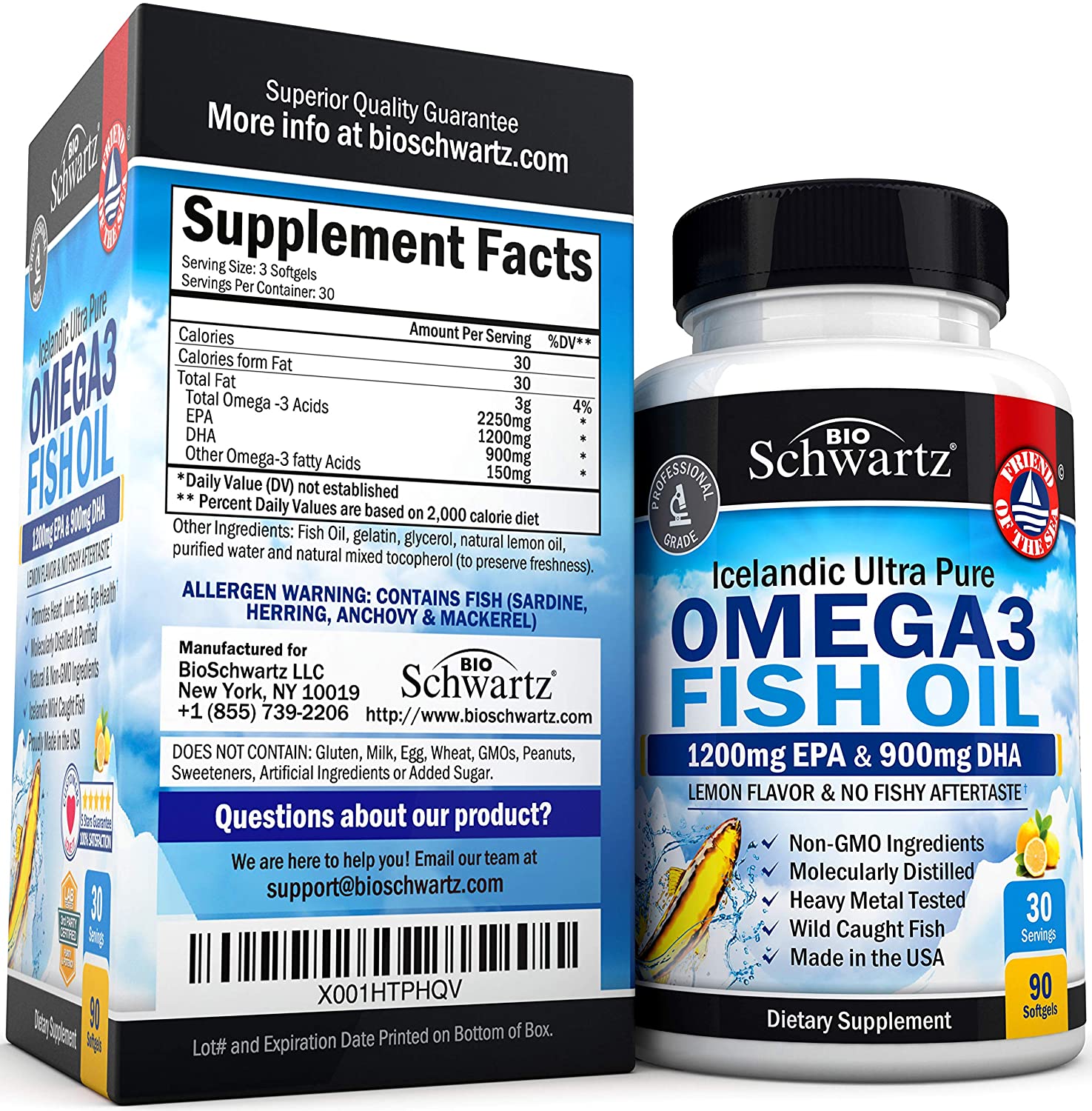 Omega 3 Fish Oil Supplement - 90 Tablet