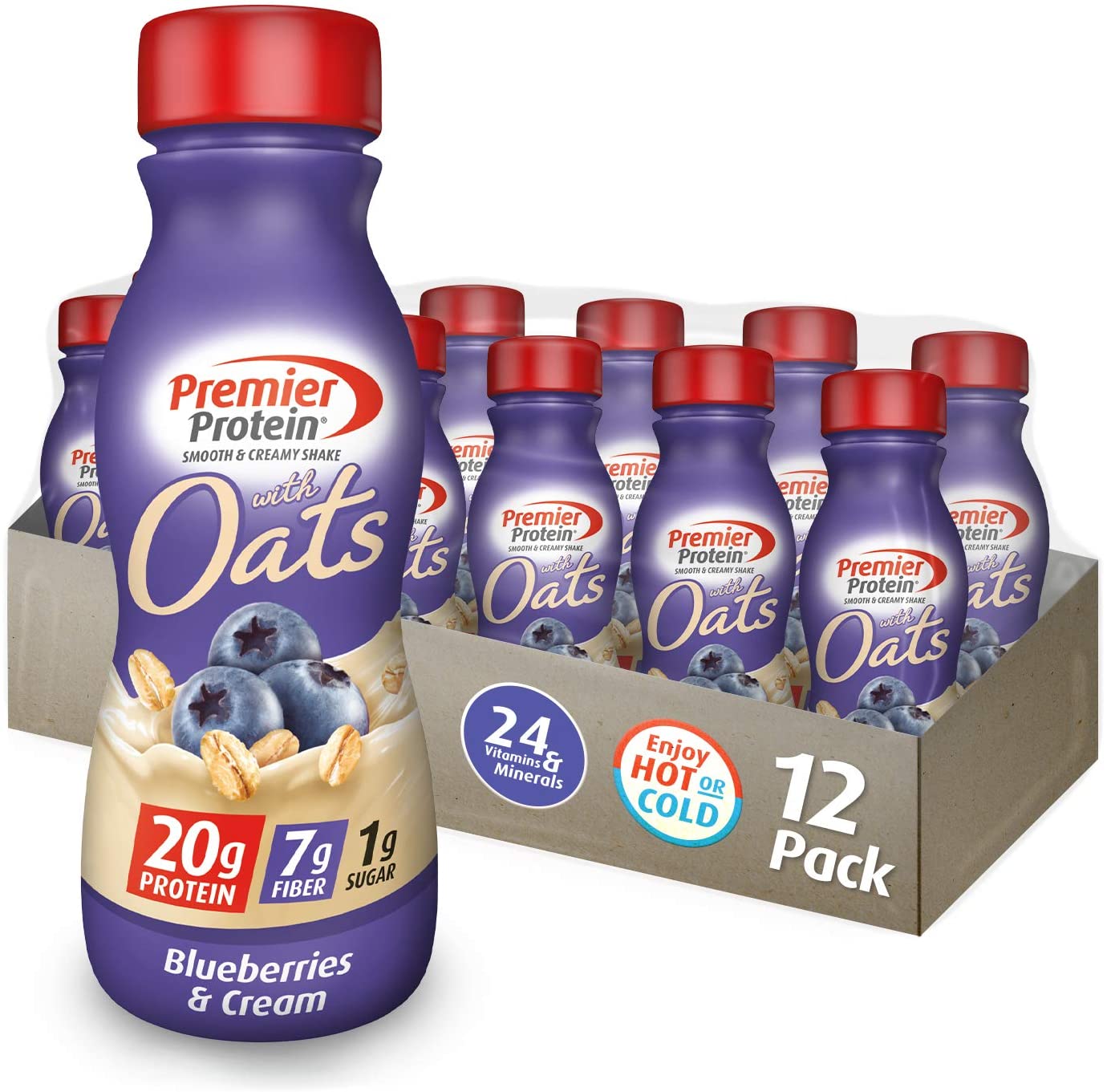 Premier Protein 20g Protein Shake with Oats, Blueberries and Cream - 12'li Paket