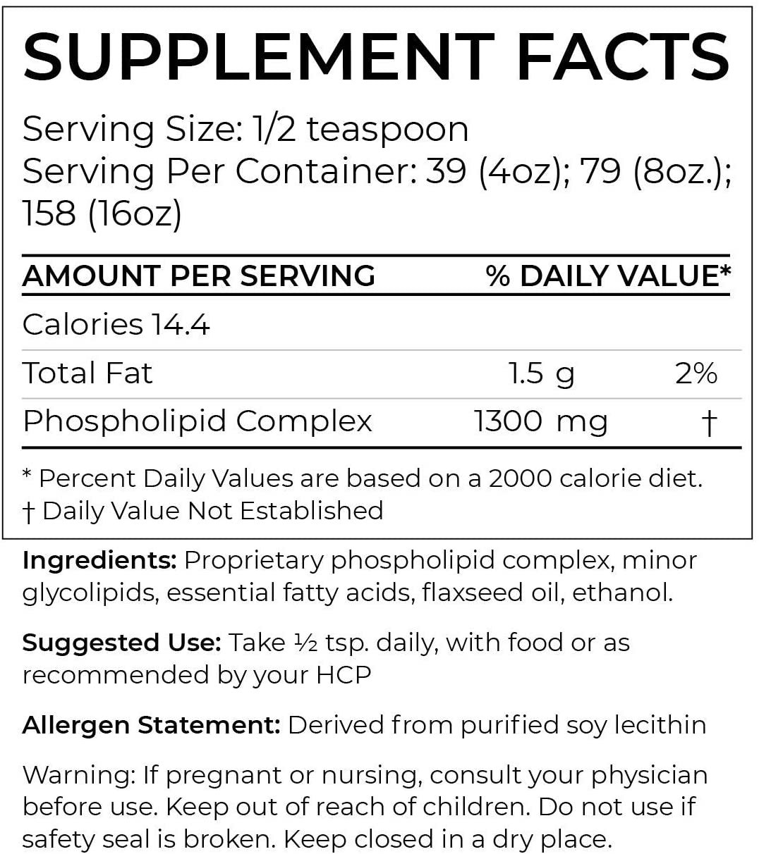 BodyBio Complex of Phospholipids - 16 Fl Oz