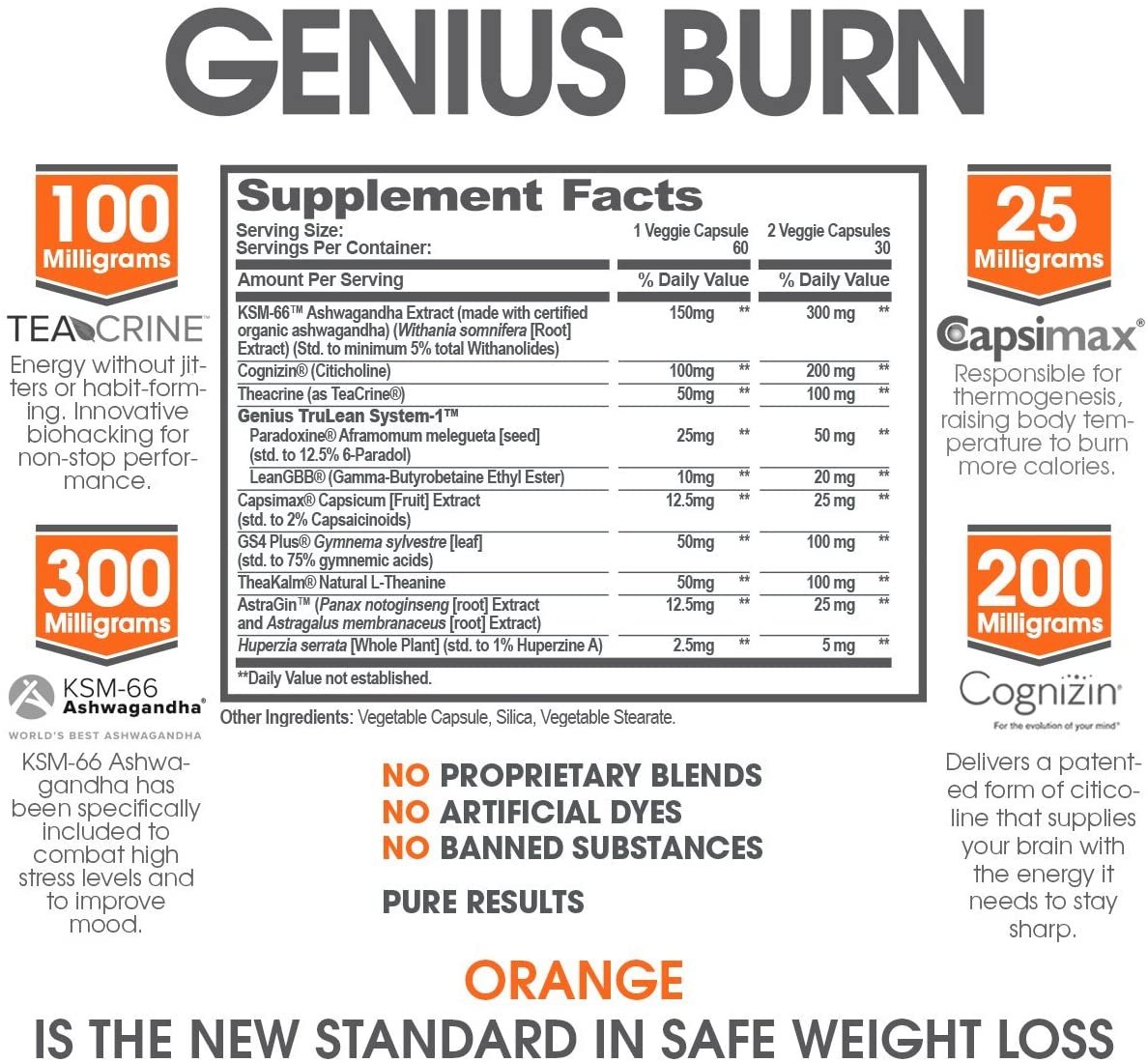 The Genius Brand - Genius Burn - 60 Tablet