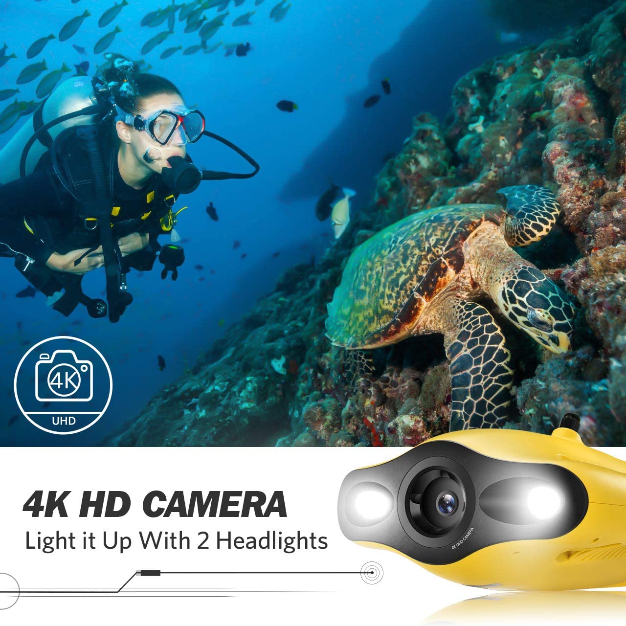 Gladius Mini Underwater Drone - 4K UHD Underwater Camera