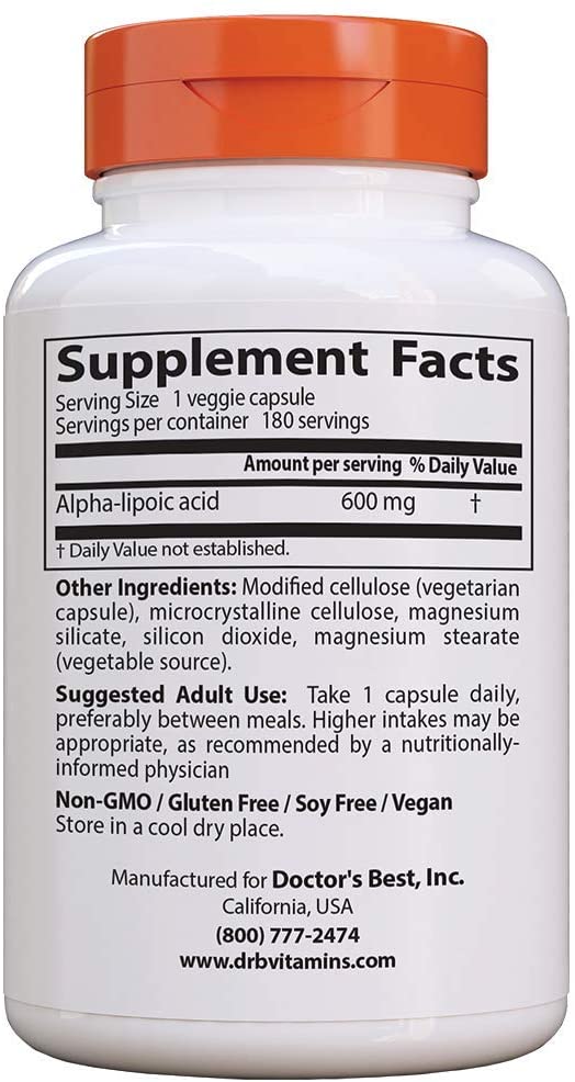 Doctor's Best Alpha-Lipoic Acid - 180 Tablet