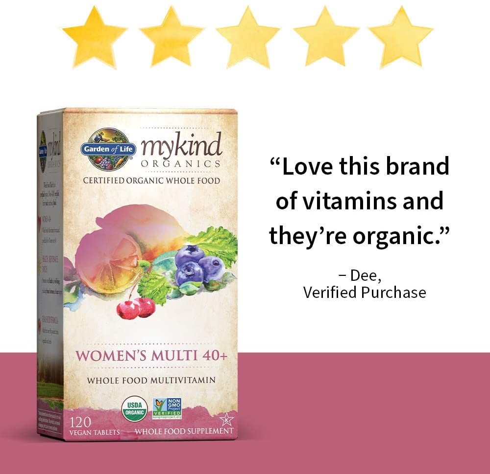 Garden of Life Mykind Organics Vitamins for Women 40 Plus - 120 Tablet