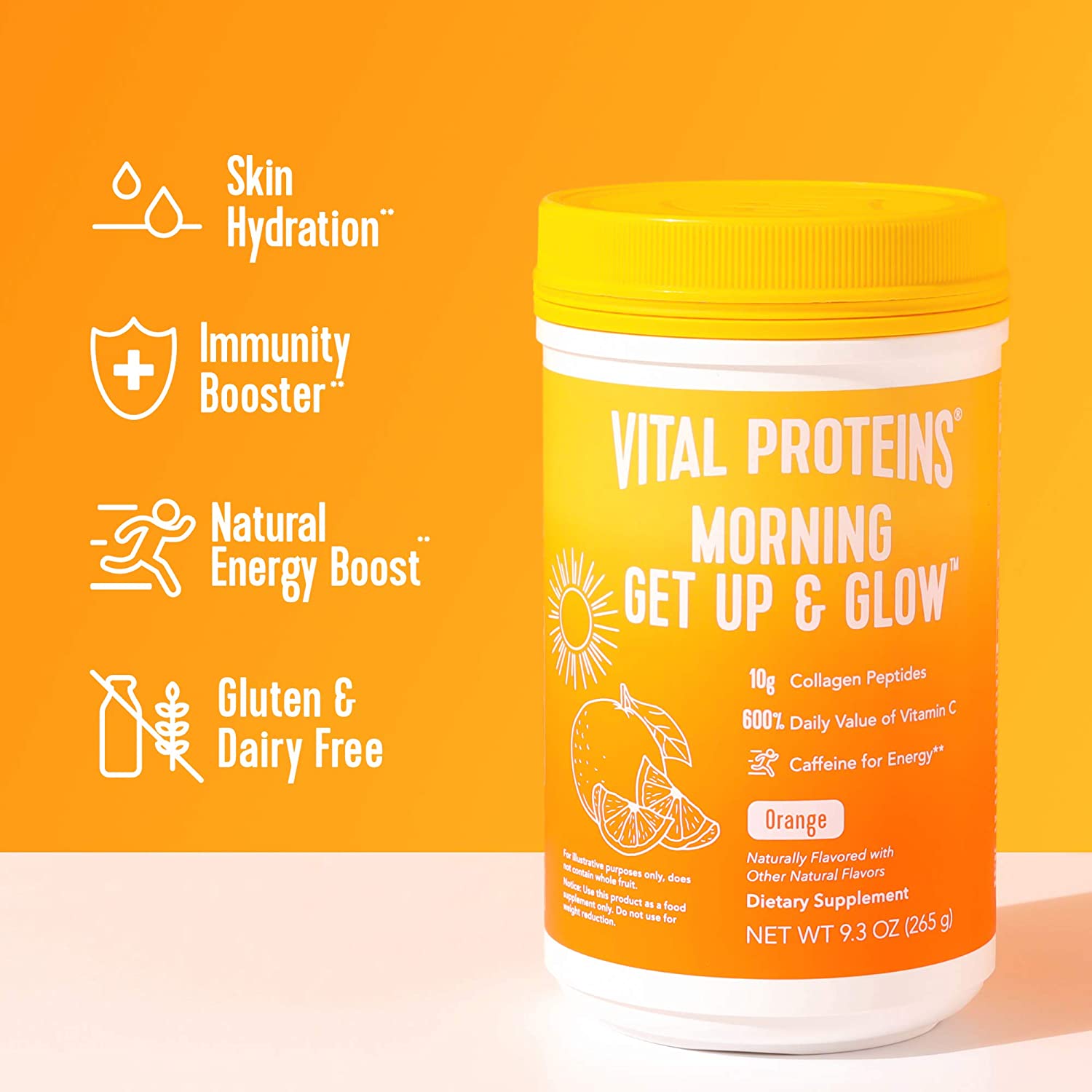 Vital Proteins Morning Get Up and Glow Collagen Powder - 9.3 oz