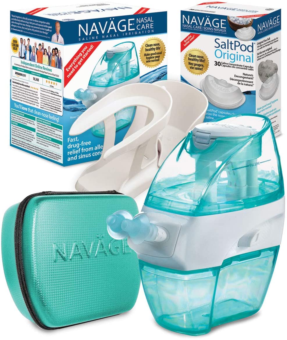 Navage Nasal Care Deluxe Bundle: Navage Nose Cleaner - 50 SaltPod Capsules