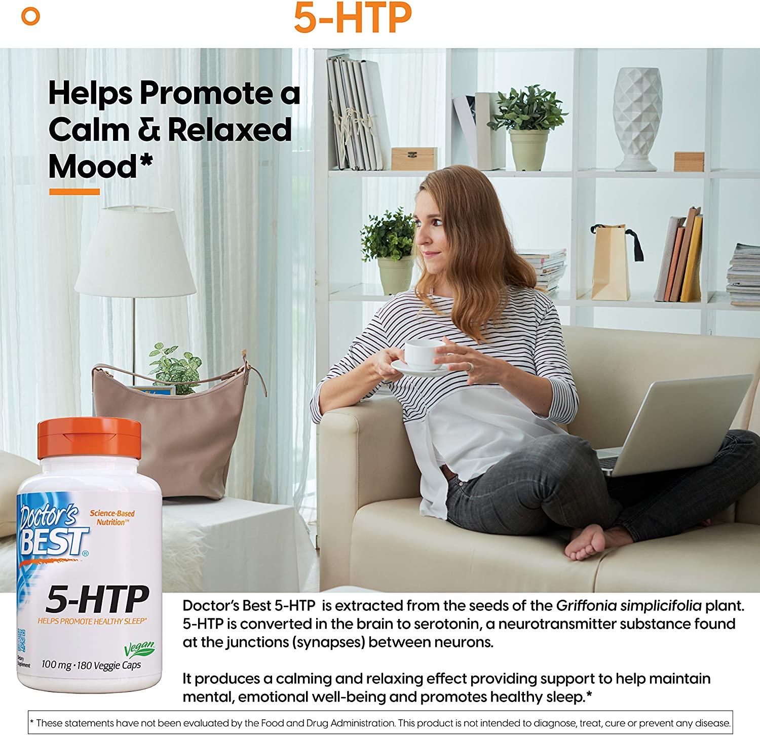 Doctor's Best 5-HTP 100 Mg - 180 Tablet