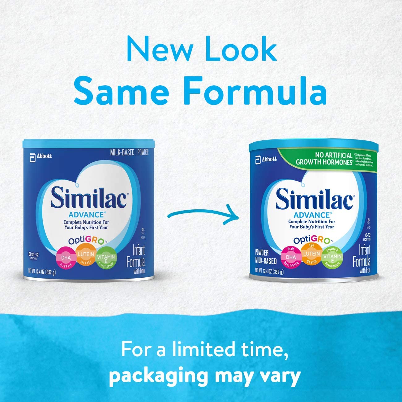 Similac Advance Infant Formula with Iron 0-12 Ay - 12.4 oz (6'lı Paket)