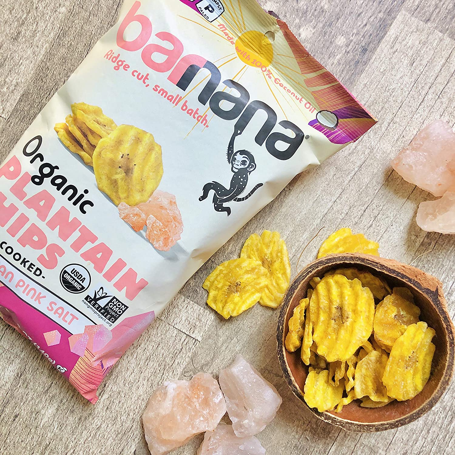 Barnana Organic Plantain Chips Himalayan Pink Salt - 6 Paket