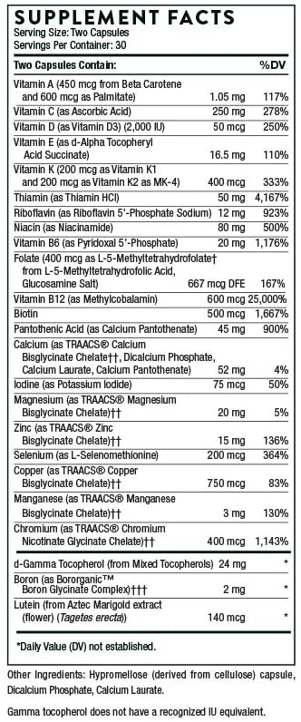 Thorne Research Basic Nutrients 2 / Day - 60 Tablet