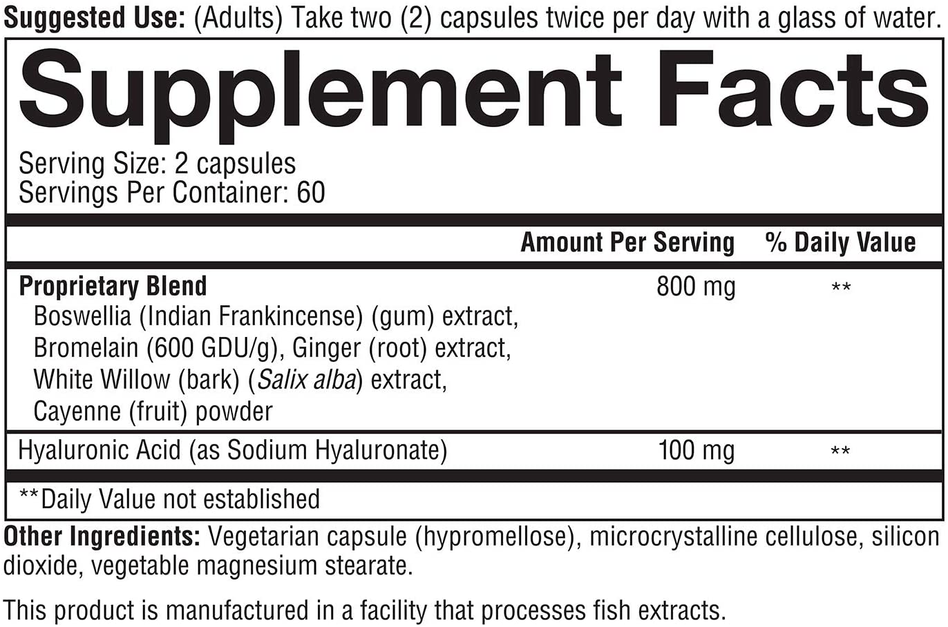 Youtheory Hyaluronic Acid Advanced with Boswellia - 120 Tablet