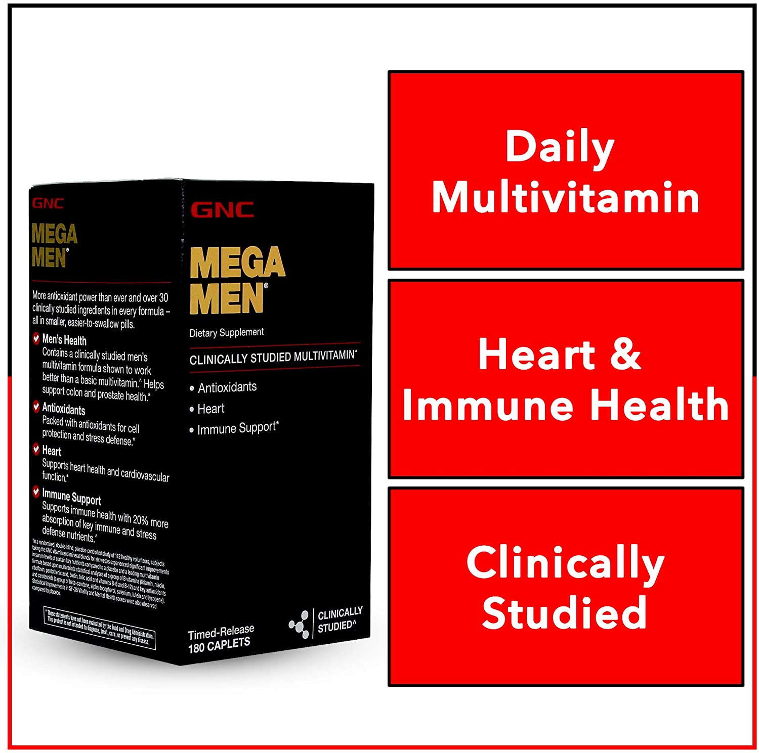 GNC Mega Men Multivitamin for Men - 180 Tablet