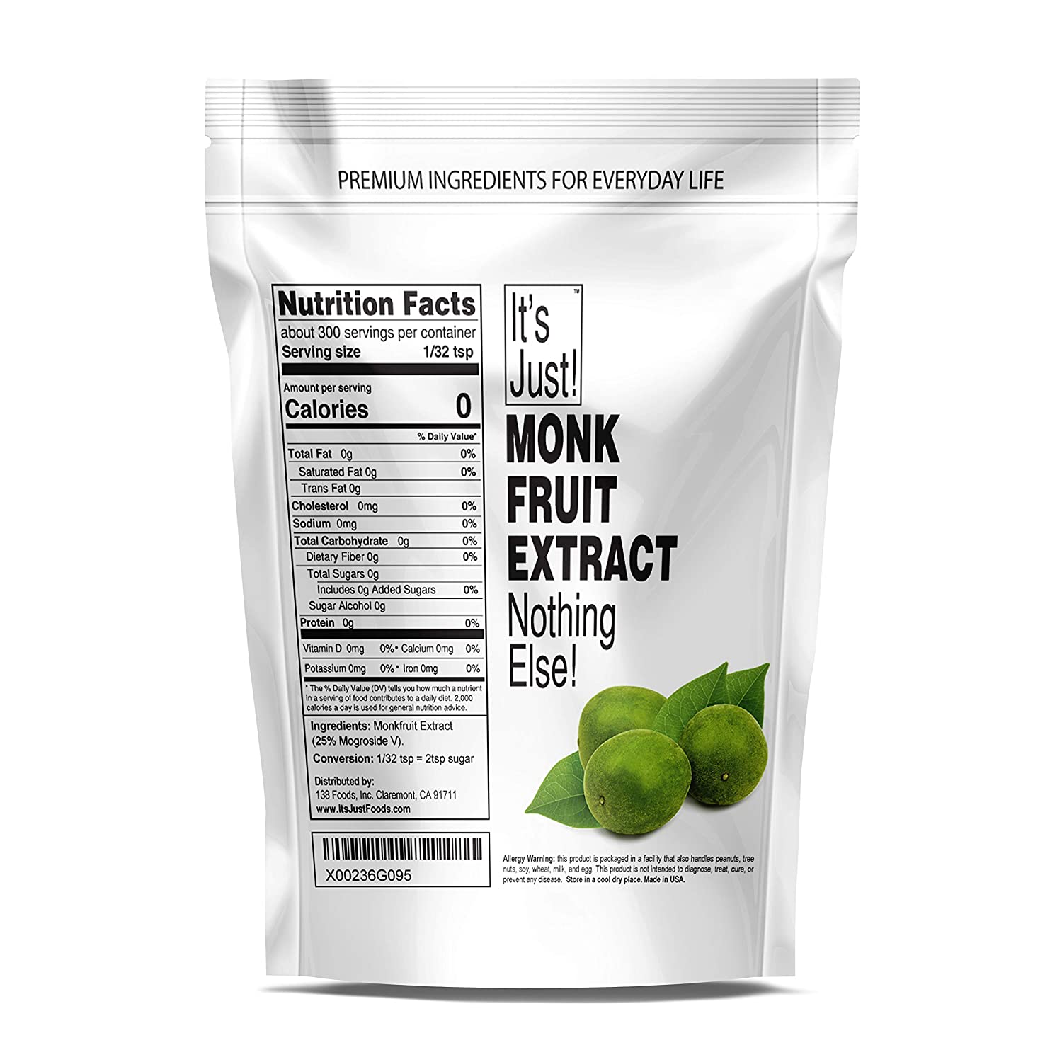 It's Just Monkfruit Extract Powder - 1.5 oz