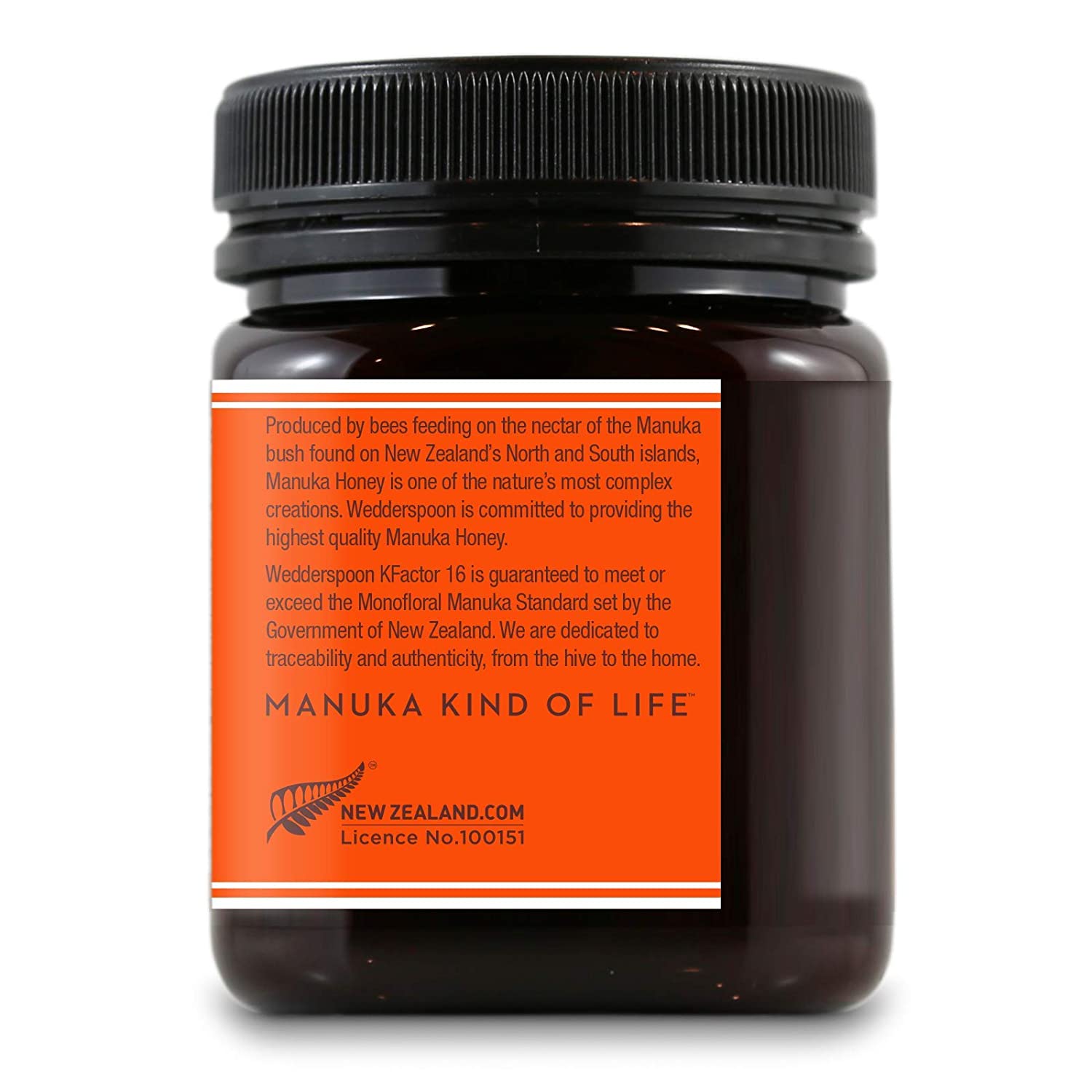 Wedderspoon Raw Premium Unpasteurized Manuka Honey KFactor 16 - 8.8 Oz