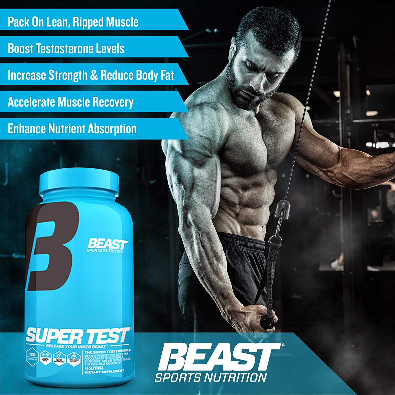 Beast Sports Nutrition Super Test - 180 Tablet