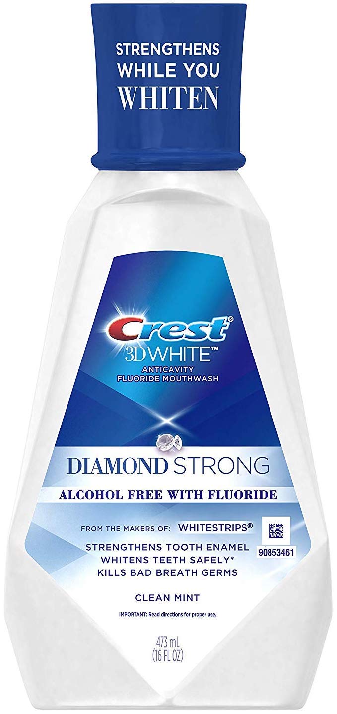 Crest 3D White Diamond Strong Mouthwash - 4'lü Paket