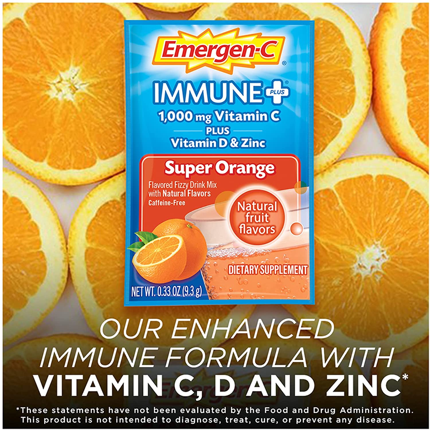 Emergen-C Immune 1000mg Vitamin C Powder Orange - 30 Paket