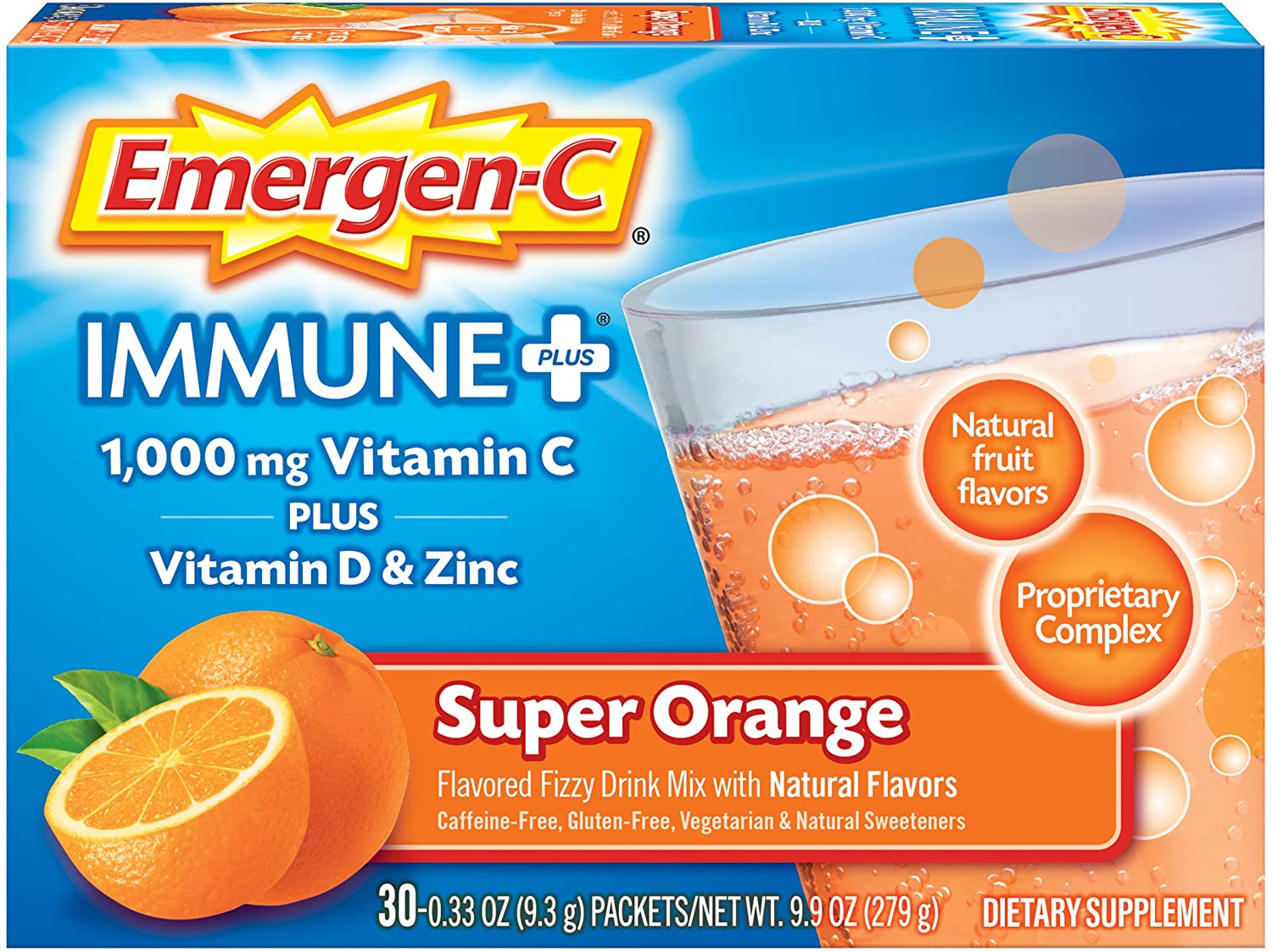 Emergen-C Immune 1000mg Vitamin C Powder Orange - 30 Paket