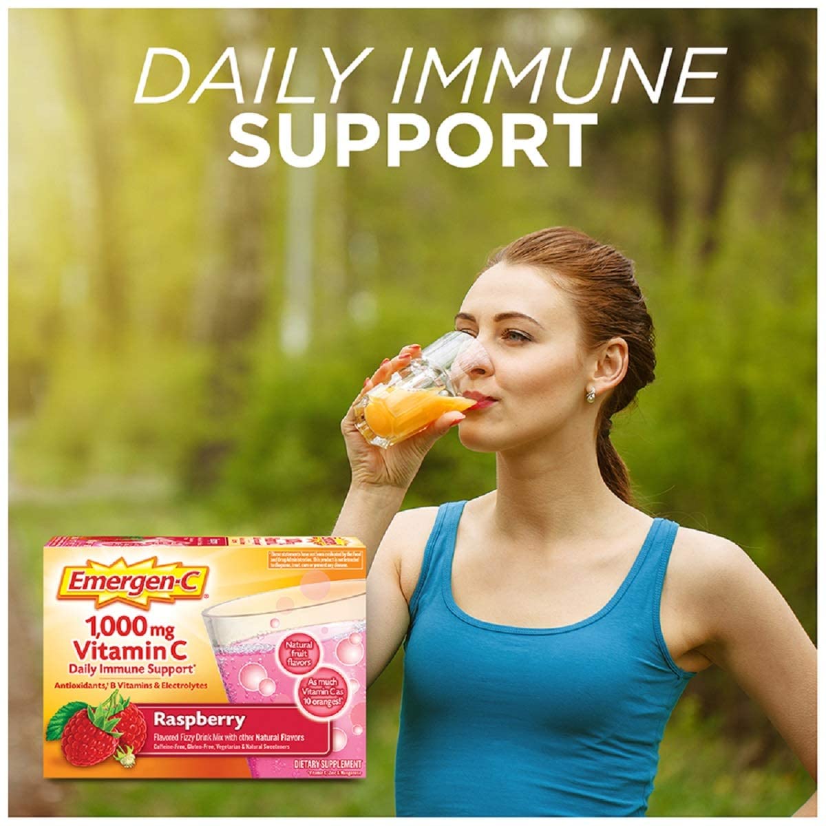 Emergen-C 1000mg Vitamin C Powder Raspberry - 30 Paket