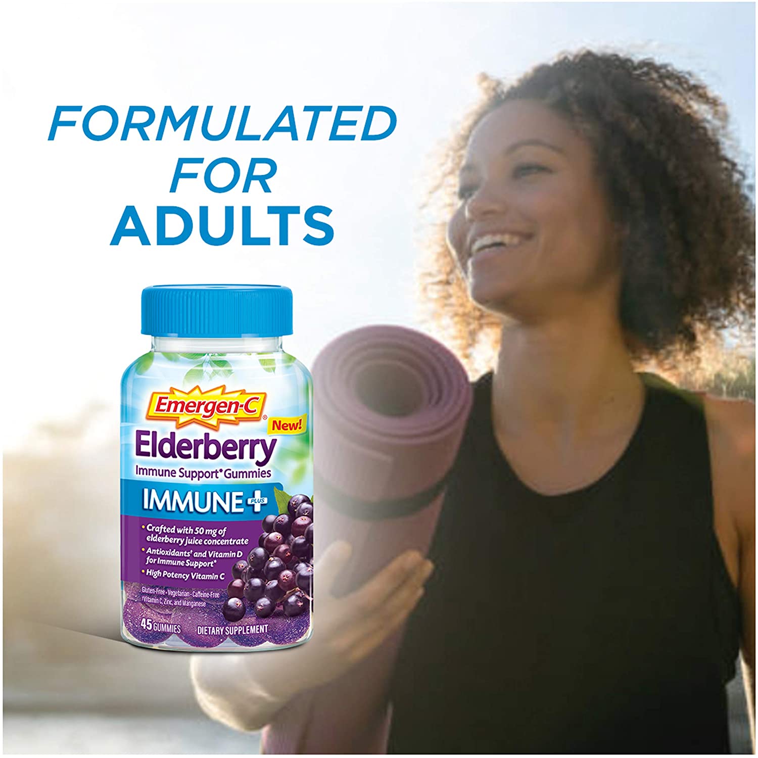 Emergen-C Immune Elderberry 750 mg Vitamin C - 45 Gummies