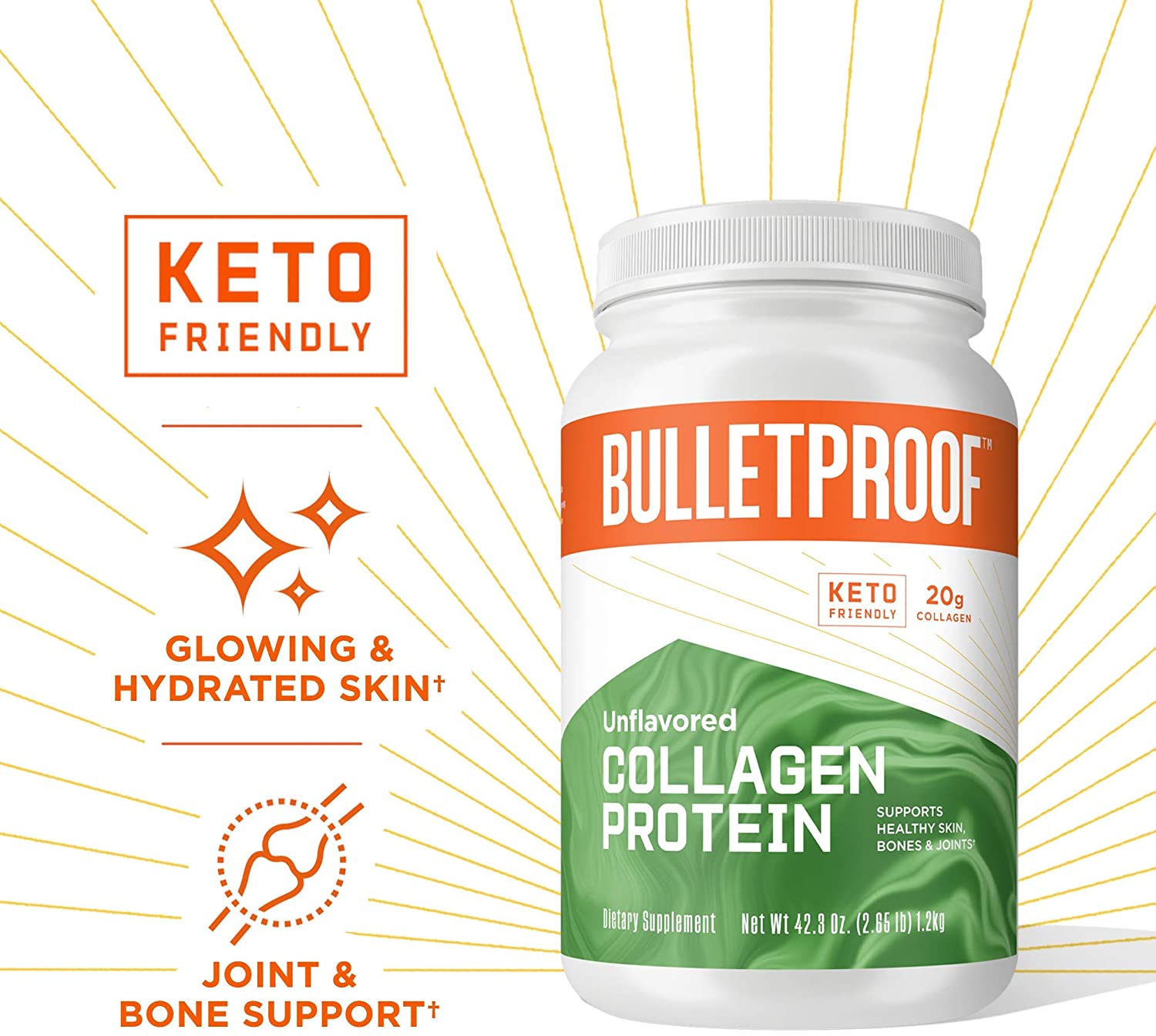 Bulletproof Unflavored Collagen Protein Powder - 1,2 kg