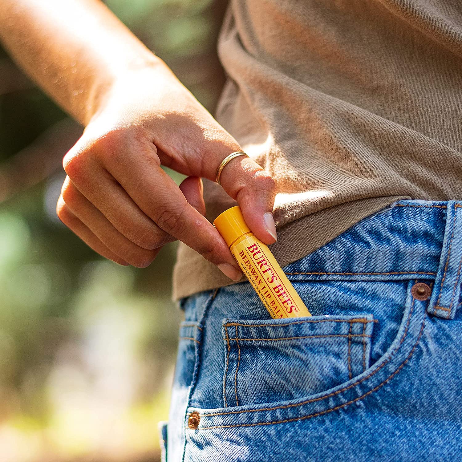 Burt's Bees Lip Balm with Vitamin E & Peppermint Oil Pack - 4 Packs