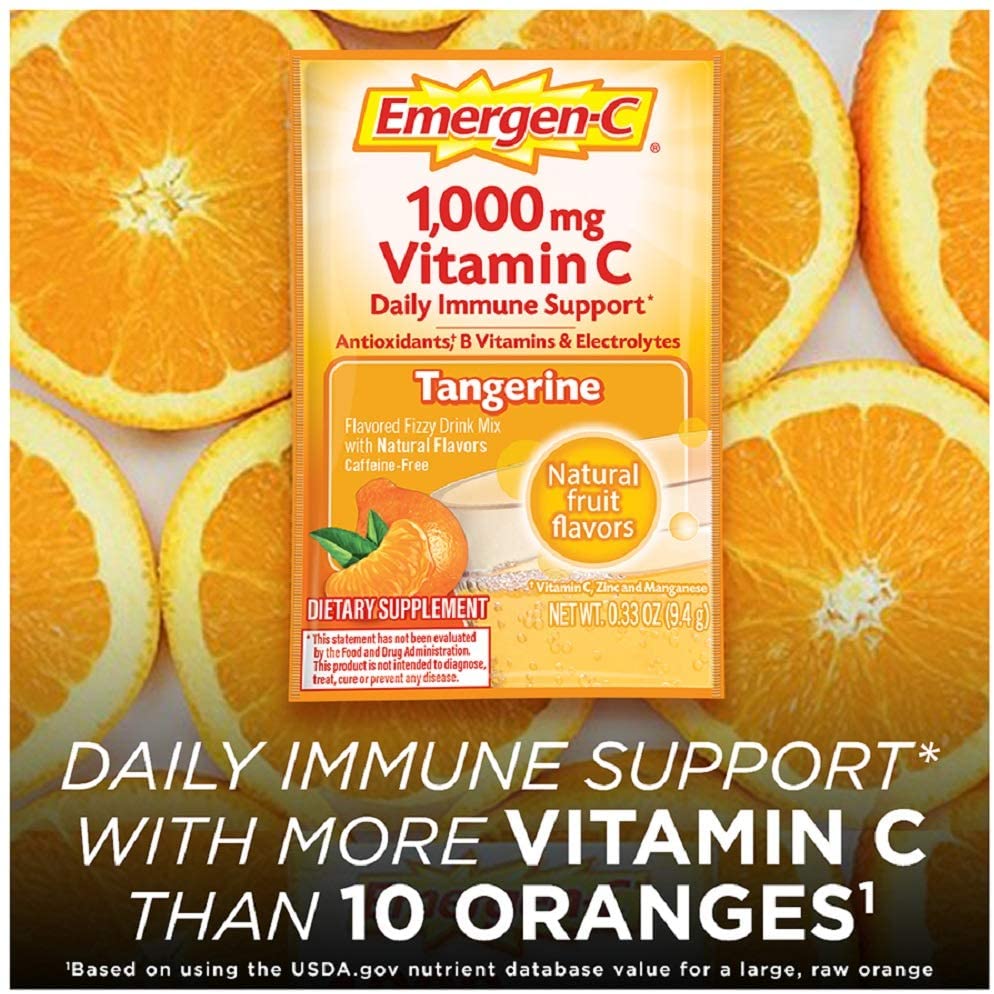 Emergen-C 1000mg Vitamin C Tangerine Powder - 30 Paket