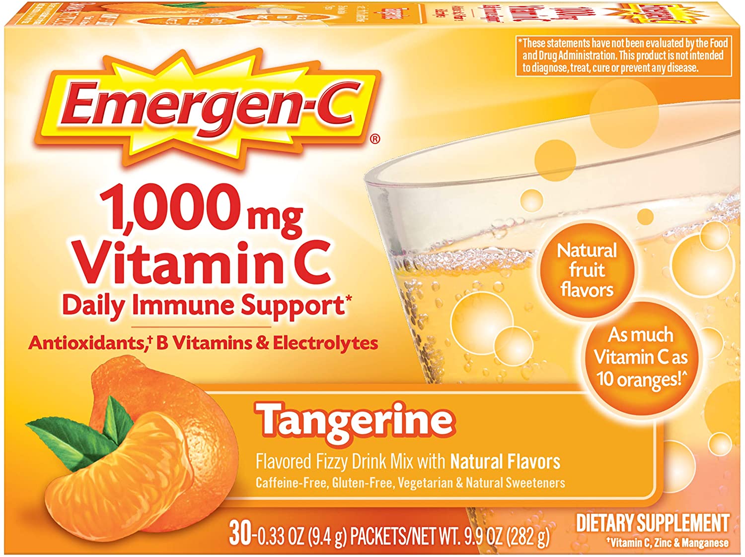 Emergen-C 1000mg Vitamin C Tangerine Powder - 30 Paket