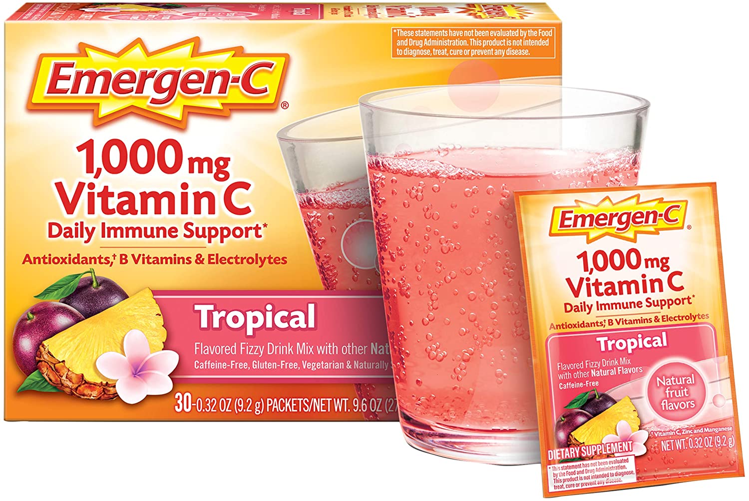 Emergen-C 1000mg Vitamin C Tropical Powder - 30 Paket