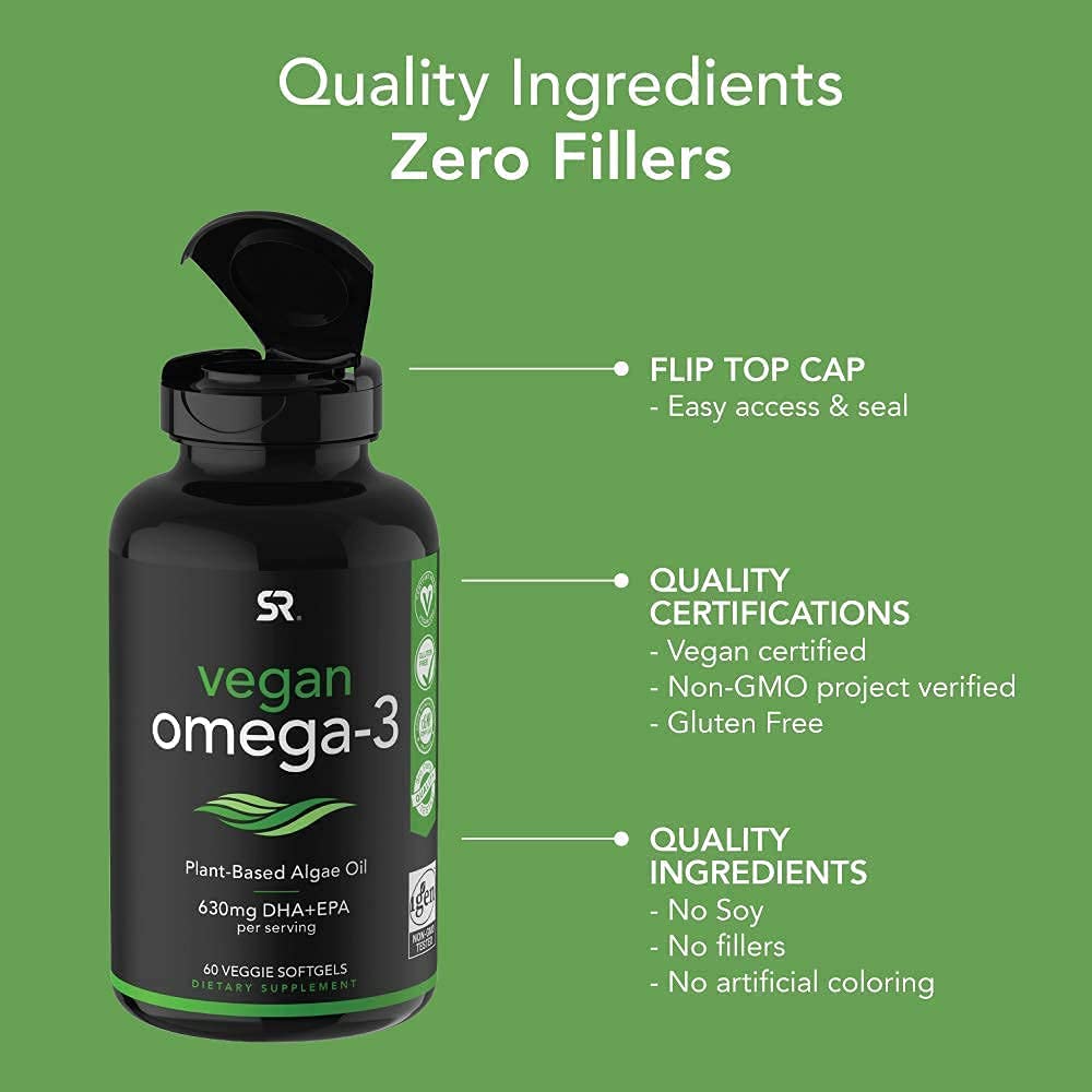 Sports Research Vegan Omega-3 Tablet - 60 Tablet