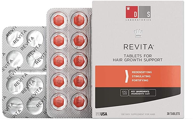 Hair Thinning & Hair Growth Kit w/Revita Hair Stimulating Shampoo and Revita Hair Growth Supplement Tablets for Men & Women