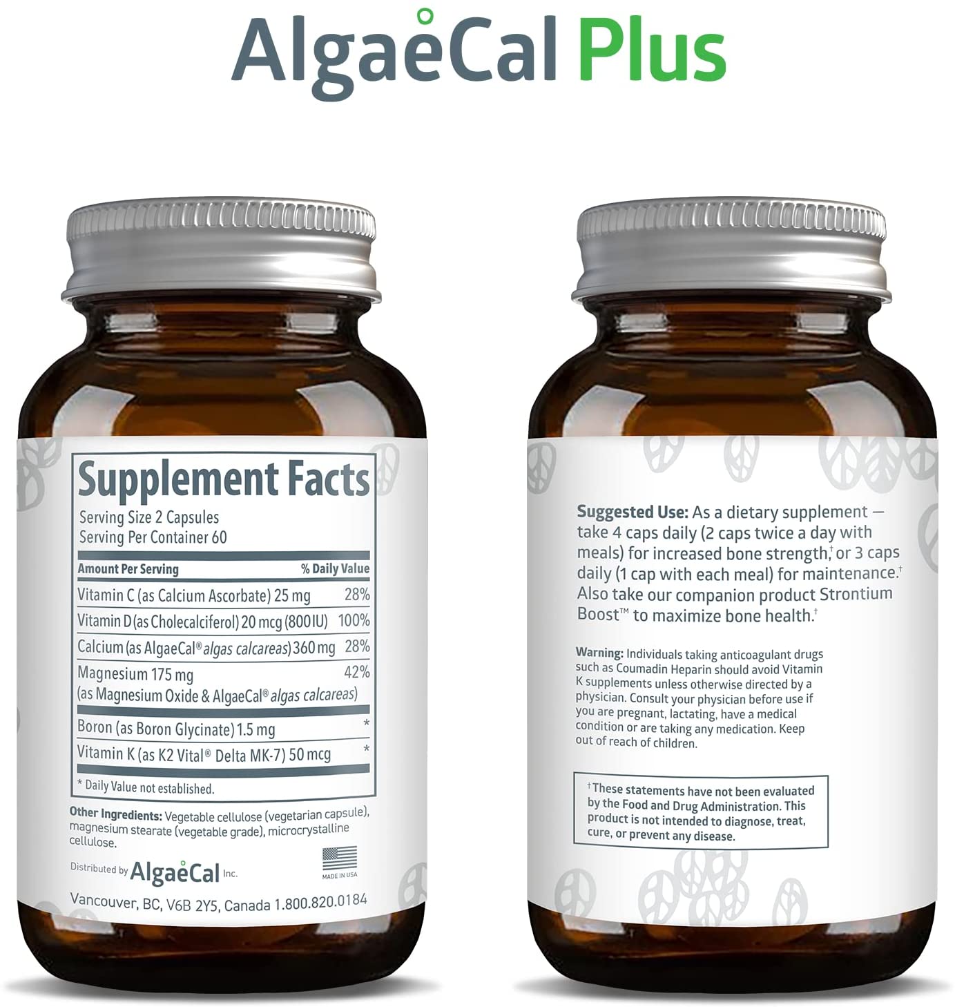 AlgaeCal Plus Bone Strength Guaranteed Tablet - 120 Tablet