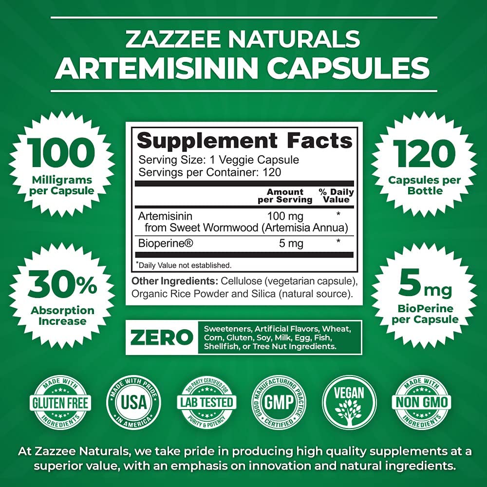 Zazzee Naturals Artemisinin - 120 Tablet