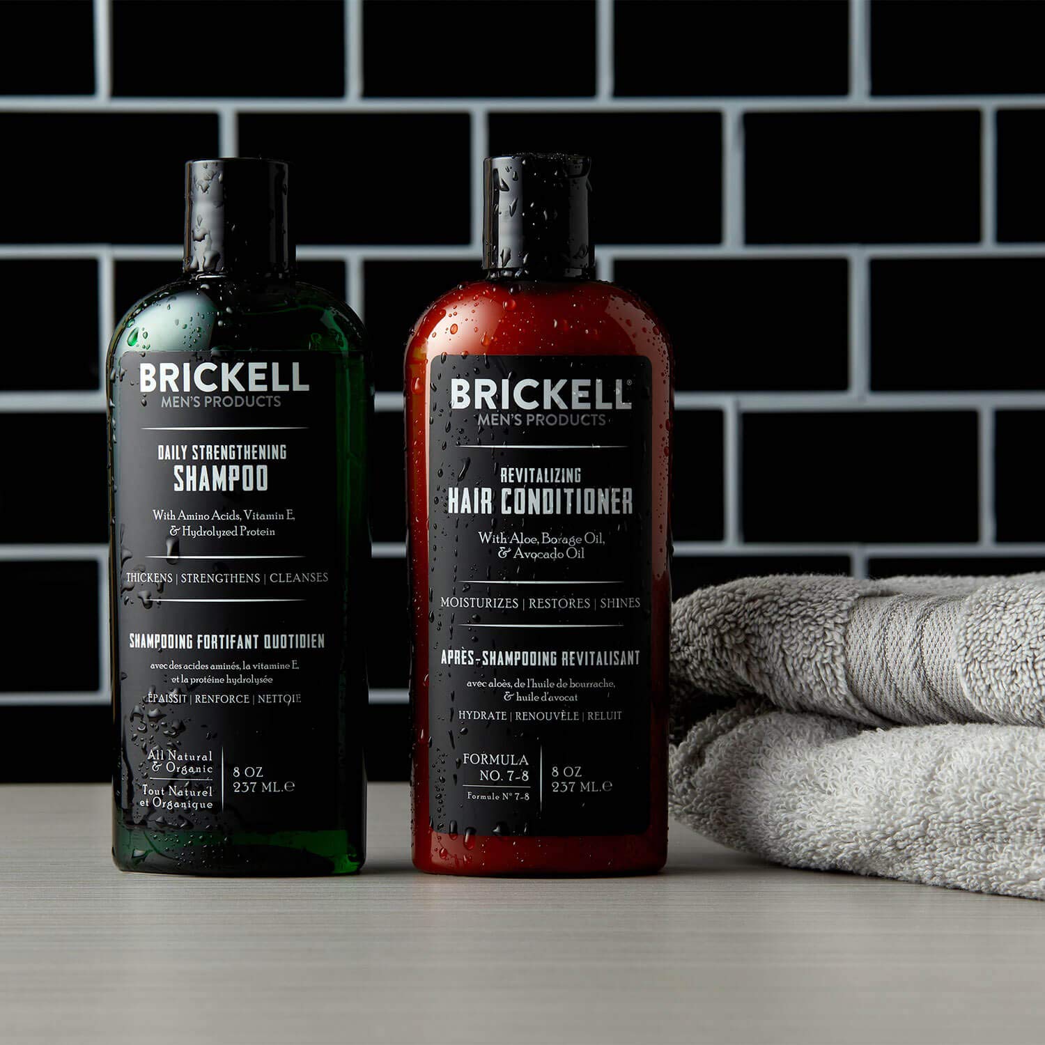 Brickell Shampoo and Conditioner Set For Men - 237 ml