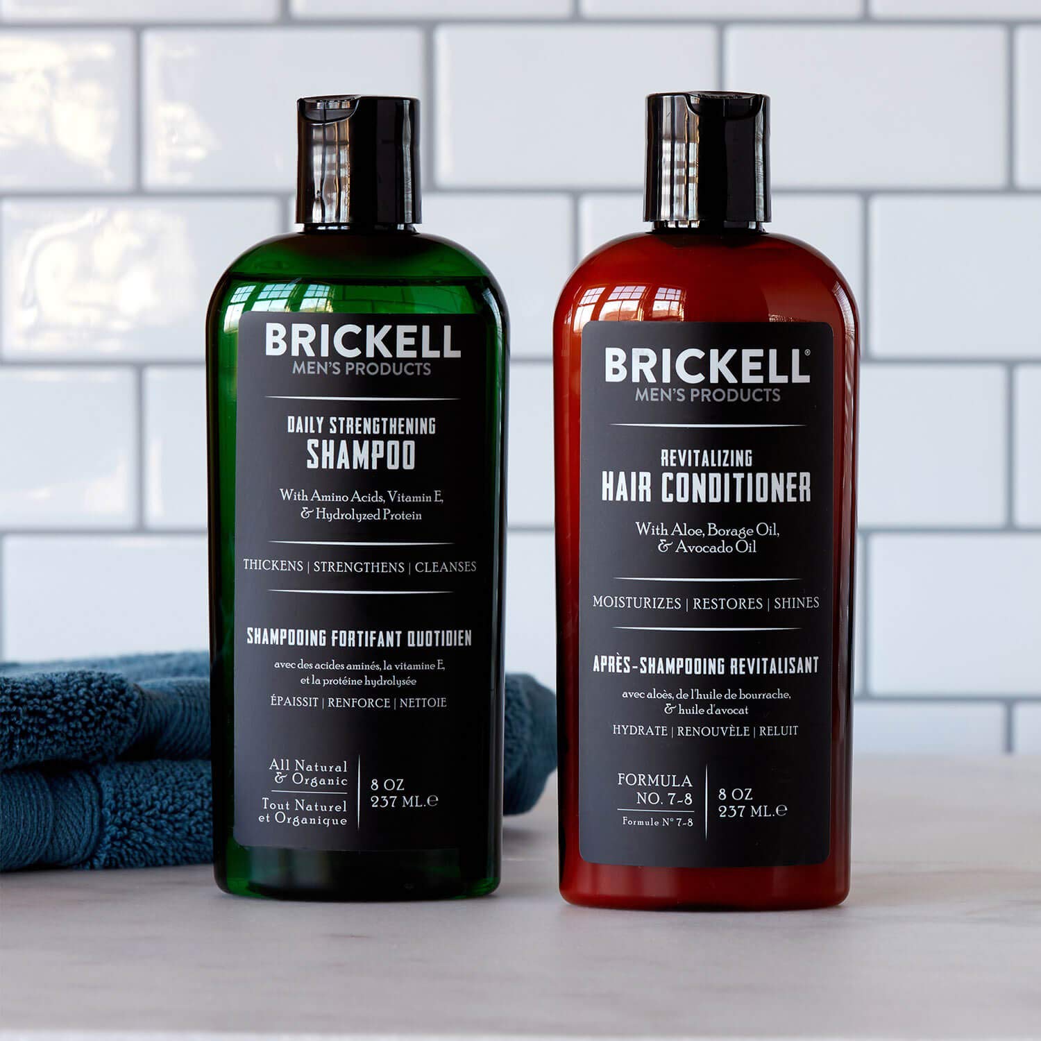 Brickell Shampoo and Conditioner Set For Men - 237 ml