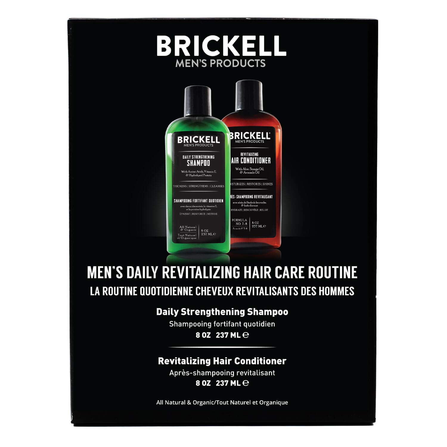 Brickell Shampoo and Conditioner Set For Men - 237 ml