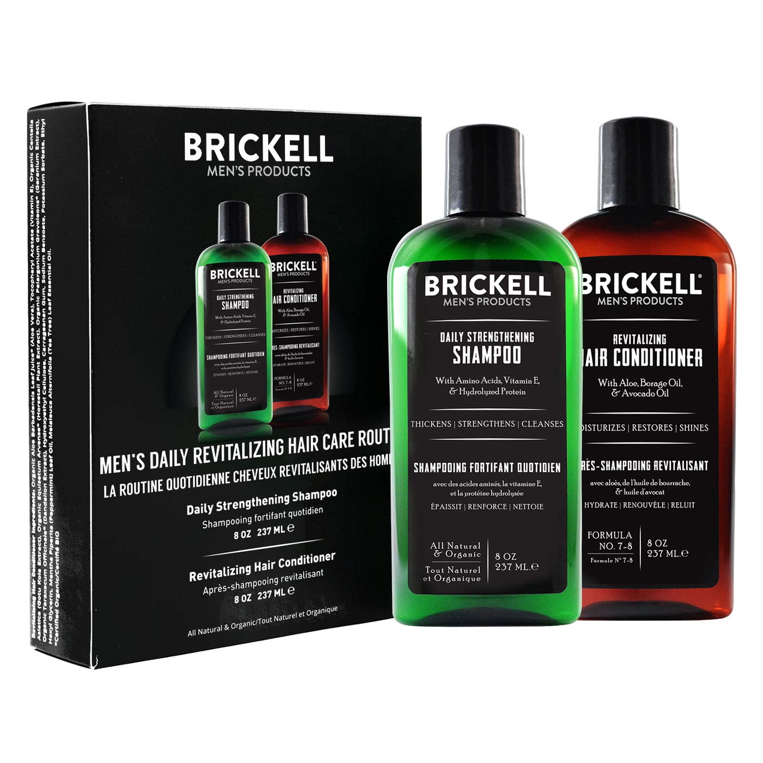 Brickell Shampoo and Conditioner Set For Men - 237 ml