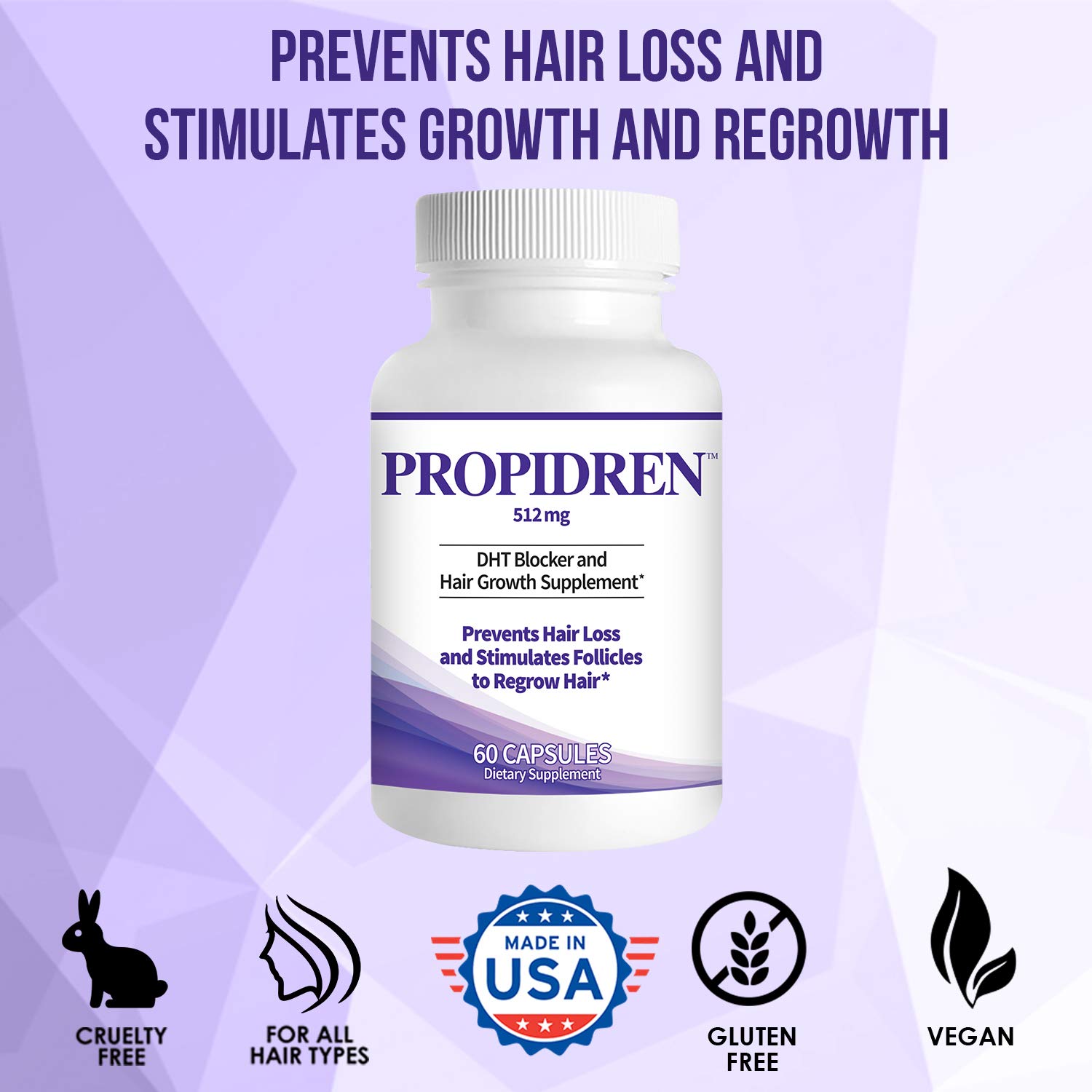 Propidren DHT Blocker and Hair Grow - 60 Tablet