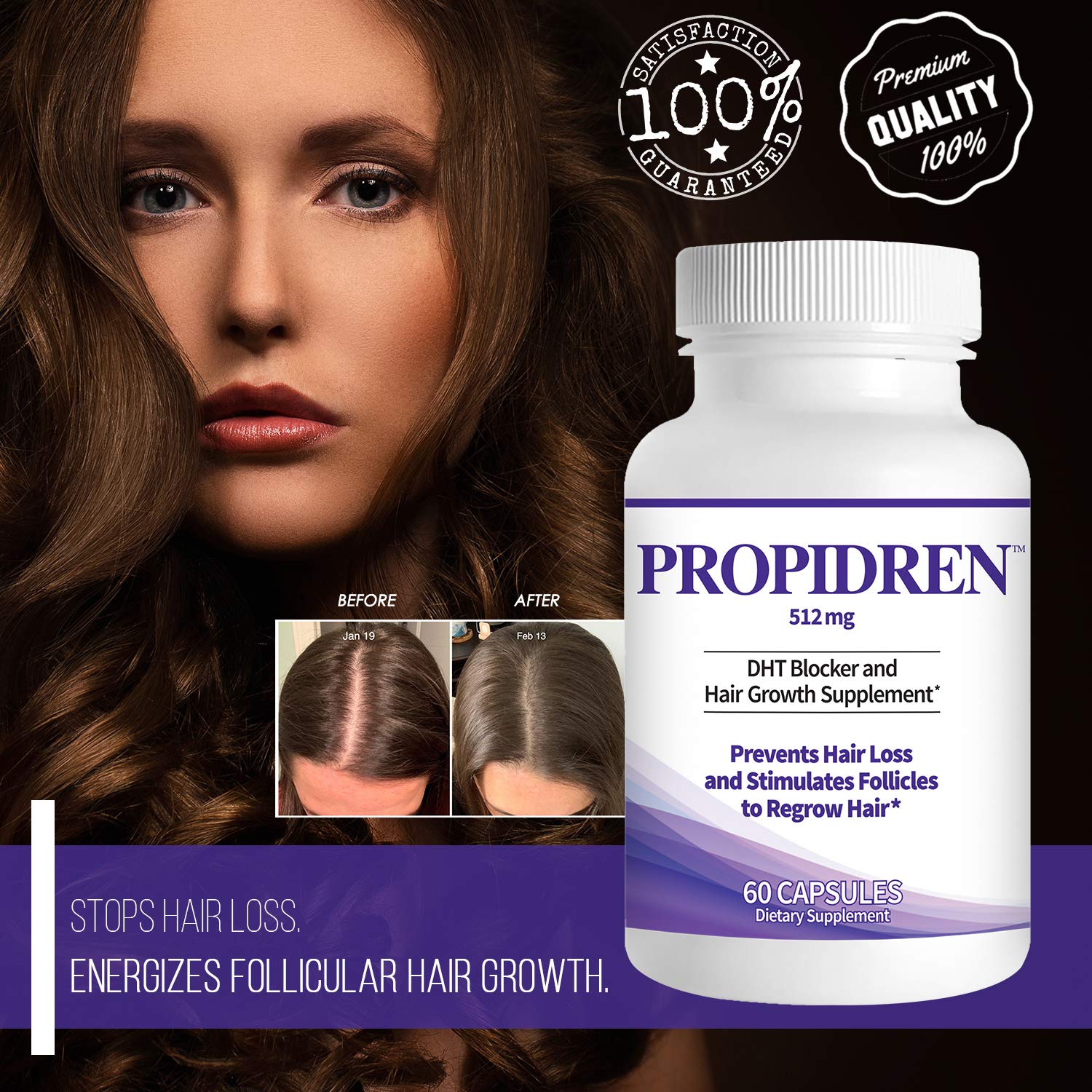 Propidren DHT Blocker and Hair Grow - 60 Tablet