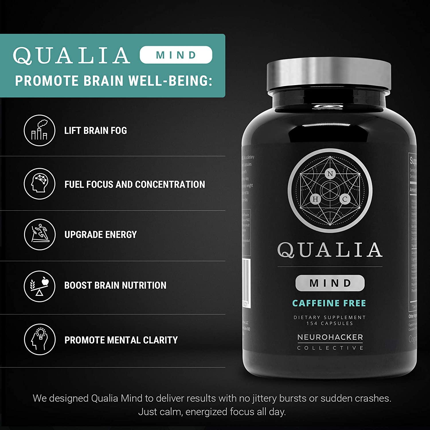 Qualia Mind Nootropic Caffeine Free - 154 Tablet