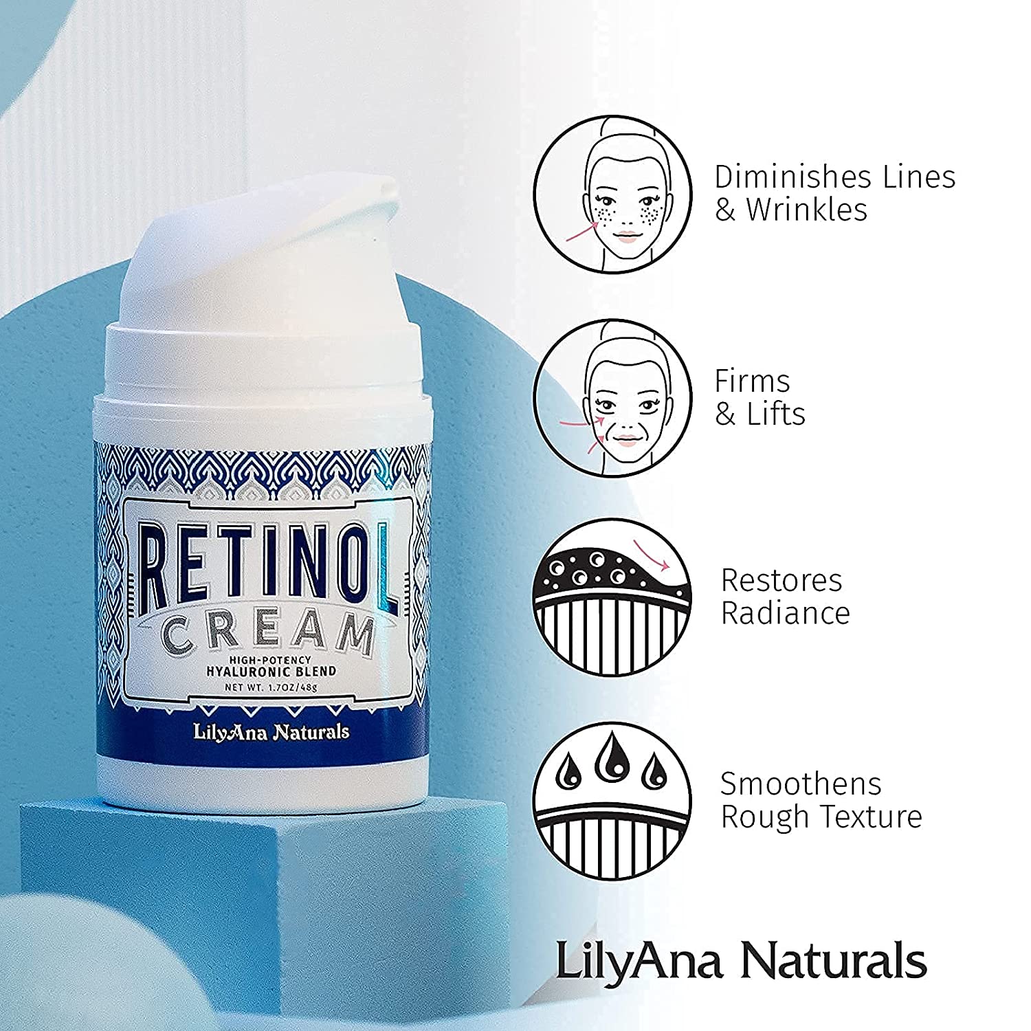 Lilyana Naturals Retinol Cream for Face - 48 g