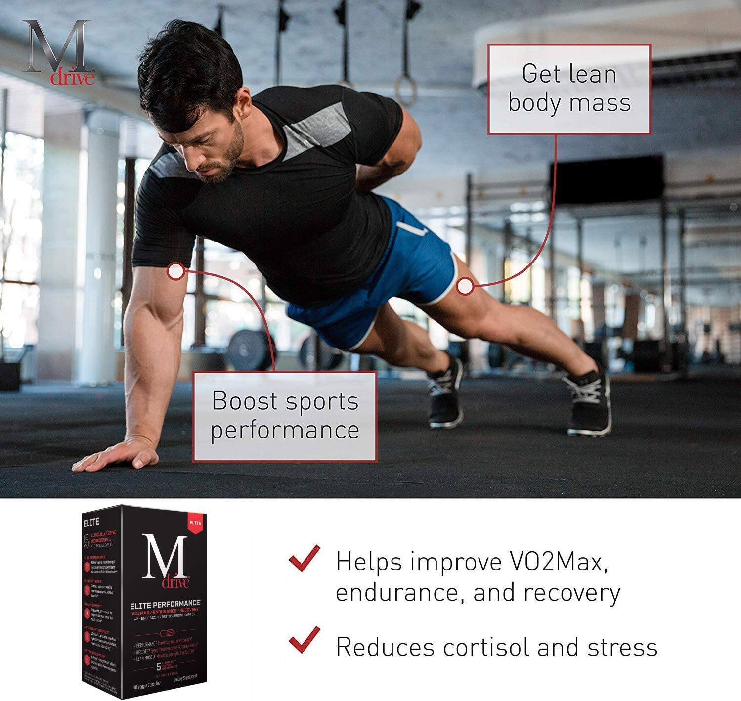 Mdrive Store Mdrive Elite Testosterone Booster for Men - 90 Tablet