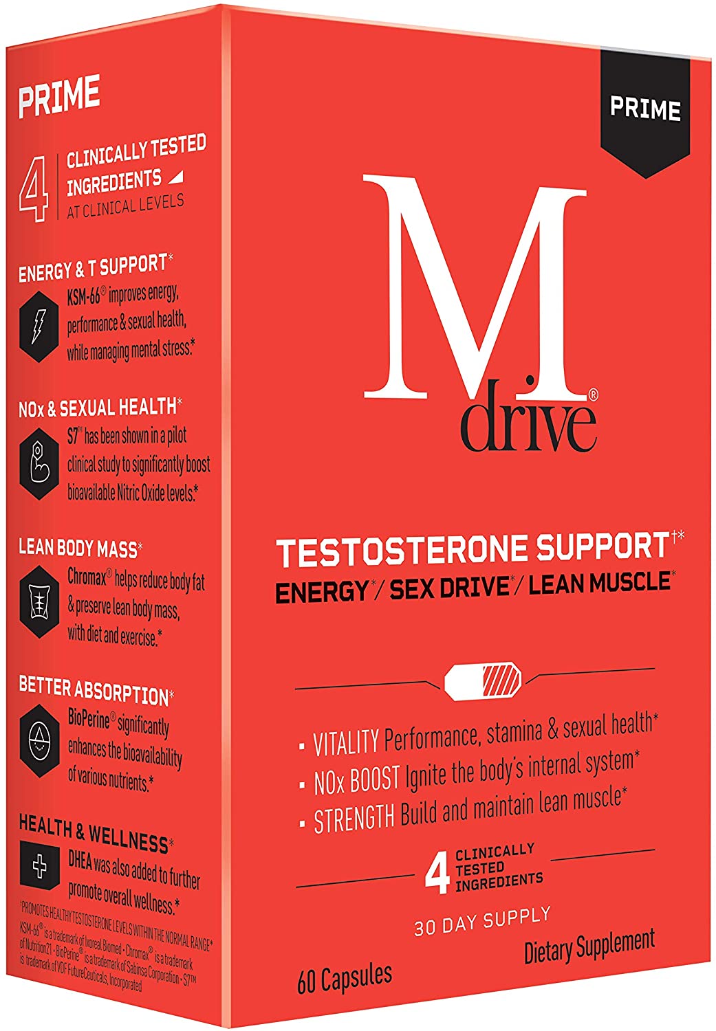 Mdrive Testosterone Support - 60 Tablet